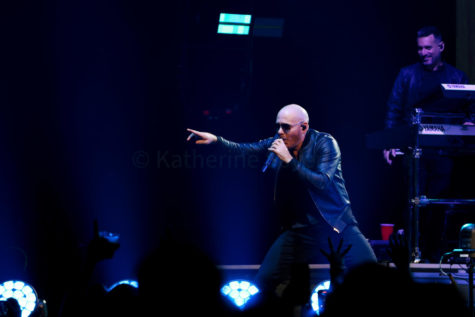 Pitbull performs at the Amway Center for a sold out stadium. 