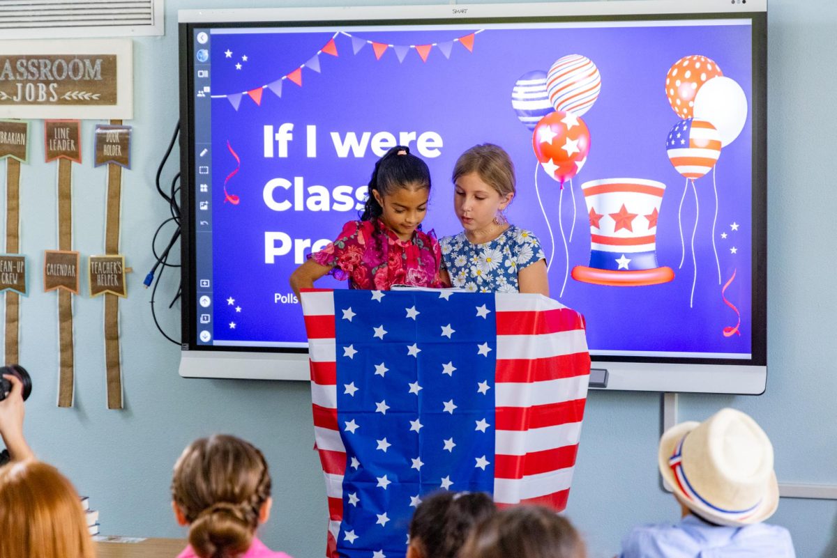 2nd Grade held an election to vote for their class president and vice president. They campaigned, prepared speeches, and voted. 