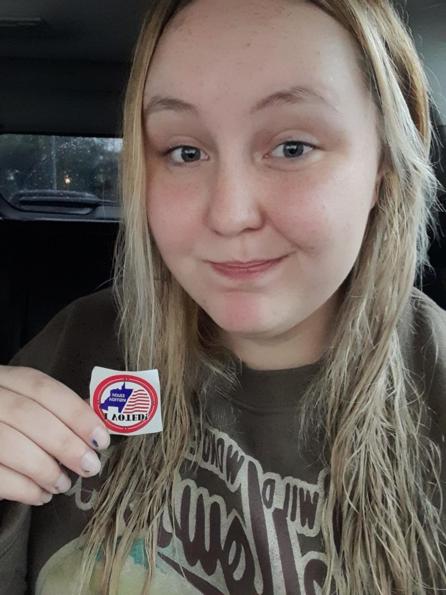 Samantha McGill, 12th grade, voted for the first time in this 2024 Presidential Election. As a Journalist, she wanted to ensure she led by example. 