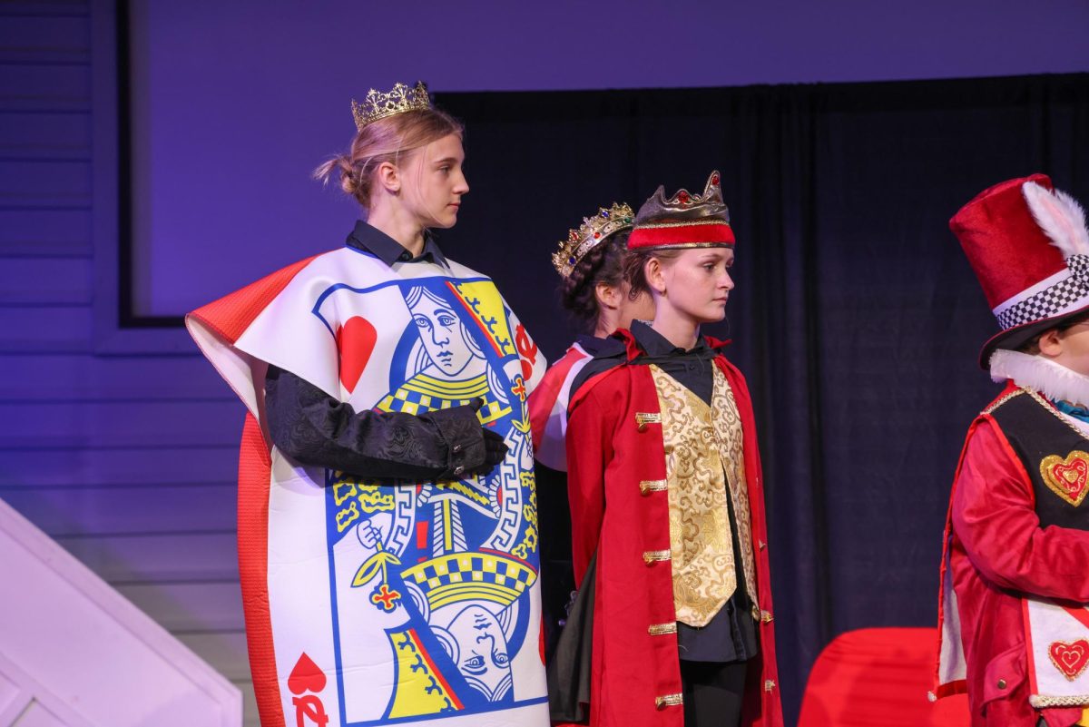Emma Morillo plays the Queen of Hearts in the Junior Thespians’ one-act play. 