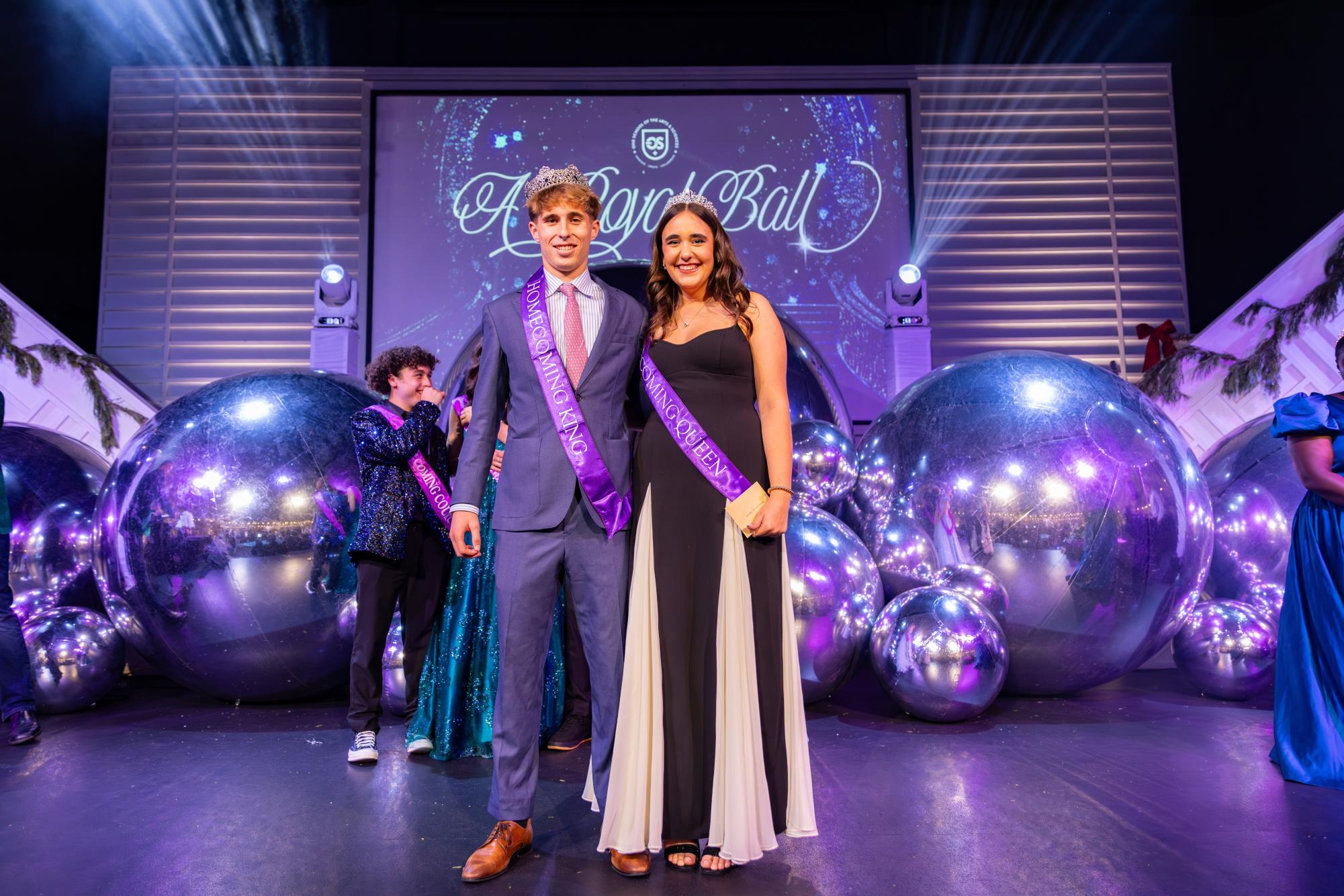 Wyatt Bonos and Avery Stepan the 2025 homecoming court king and queen